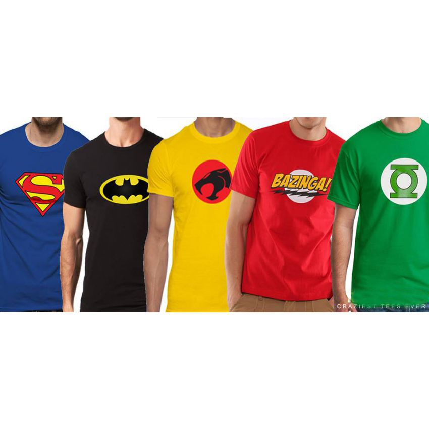 5 Super Hero T Shirts